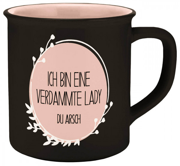 Mug Verdammte Lady enamel look