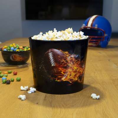 GEDA LABELS Snackhelm American Football - Party Snackschale Blau 2,5L