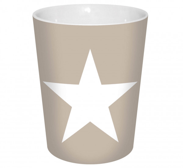 Kaffeebecher Stern beige 300ml