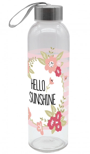 Drink bottle Hello Sunshine glass 500 ml