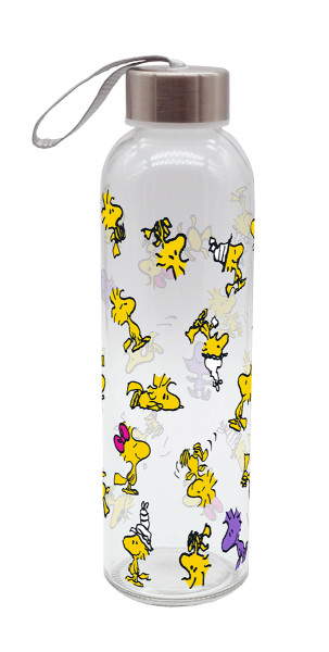 15144_Trinkflasche Glas 500ml - woodstock Peanuts_1200px