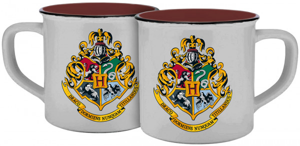 Tasse Hogwarts Wappen Emaille-Optik 300ml