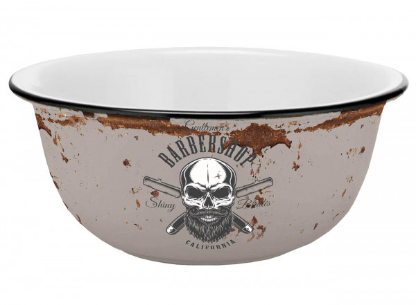 Bowl Barber Skull enamel look 600 ml