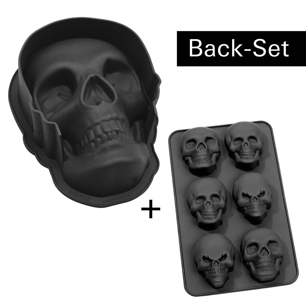 Totenkopf Skull Gießform mit Knochen-Motiv  G0506
