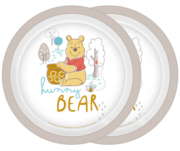 Plate PP Winnie Pooh hunny bear Set of 2