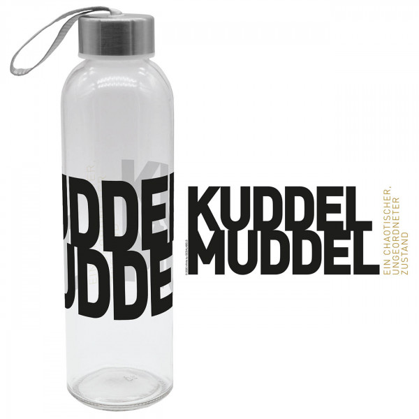 Trinkflasche Kuddelmuddel 500ml Glas