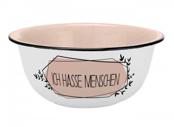 Bowl Ich hasse Menschen enamel look 600 ml