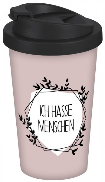 Coffee to go mug Ich hasse Menschen 400 ml