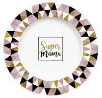 Plate Super Mama pattern 21cm Plate Super Mama pattern 21cm