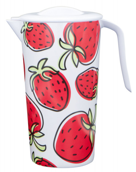 Pitcher with lid strawberries 1,5l