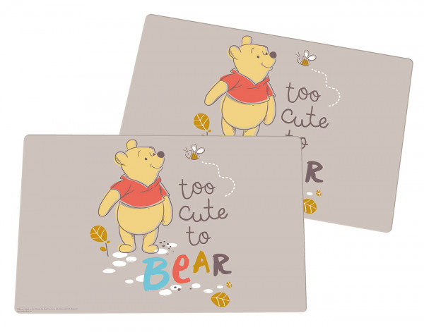 Placemat Winnie pooh too Cute to Bear Set of 2