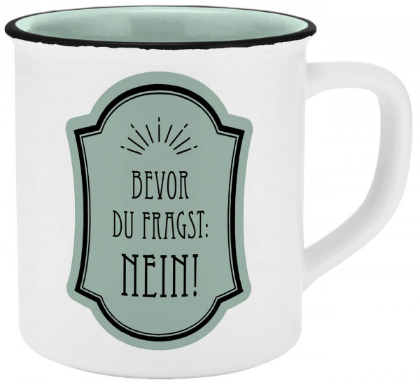 Mug Nein enamel look 400 ml