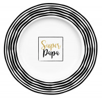 Plate Super Papa stripes 21cm Plate Super Papa stripes 21cm