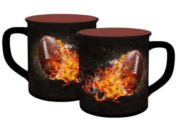 16905 Tasse American Football Fireball Emaille-Optik 400ml_1300px