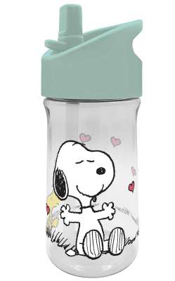 Peanuts Woodstock Trinkflasche 500ml Glas - Mit Trageschlaufe