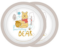 Plate Winnie Pooh Hunny bear Set of 2 21.5cm Plate Winnie Pooh Hunny bear Set of 2 21.5cm