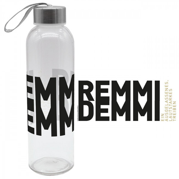 Trinkflasche Remmidemmi 500ml Glas