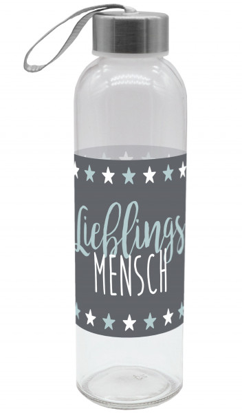 Drink bottle Lieblingsmensch glass 500 ml