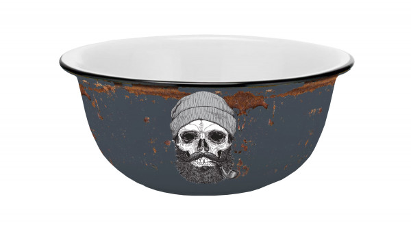 Bowl Sailor Skull enamel look 600 ml