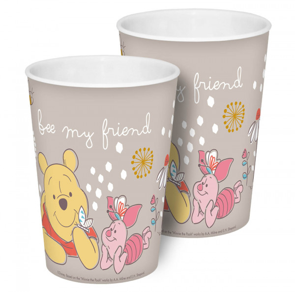 Drink cup Winnie Pooh bee my friend Set of 2 330 ml